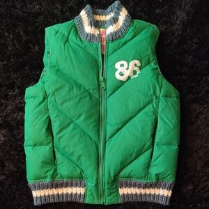 PINK Victoria's Secret Y2K Green Puffer Vest Small EUC